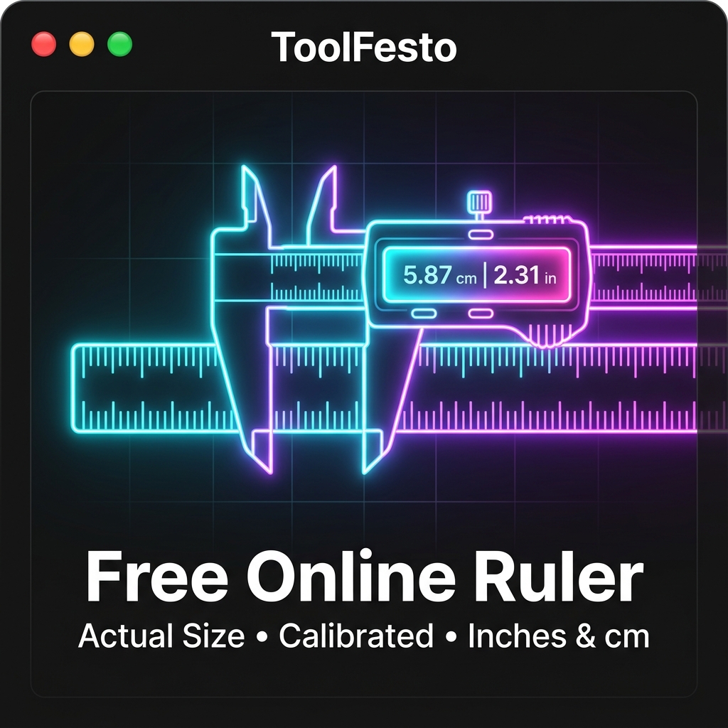 3 Online Ruler Actual Size Online Ruler & Digital Caliper | ToolFesto